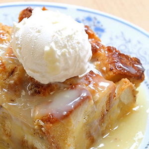 White Chocolate Salted Caramel Challah Bread Pudding | Paperny Family JCC