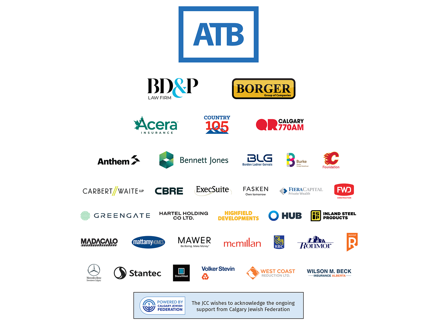 35th Annual JCC Sports Dinner Sponsors